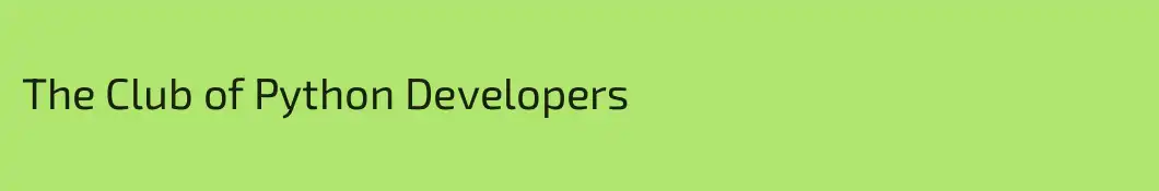 The Club of Python Developers
